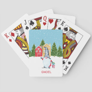 Whimsical Gnome Weihnachten Spielkarten