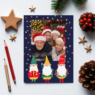 Whimsical Gnomes Ein Foto frohe Weihnachten