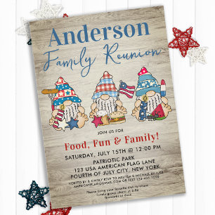 Whimsical Gnomes GRILLEN Farmhouse Family Wiederse Einladung