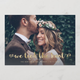 Whimsical Gold   Foto-Elopement-Ankündigung Einladung