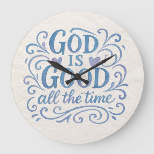 Whimsical Good is Good Typografie Große Wanduhr