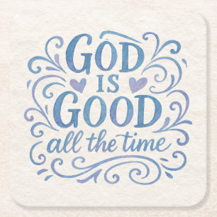 Whimsical Good is Good Typografie Rechteckiger Pappuntersetzer