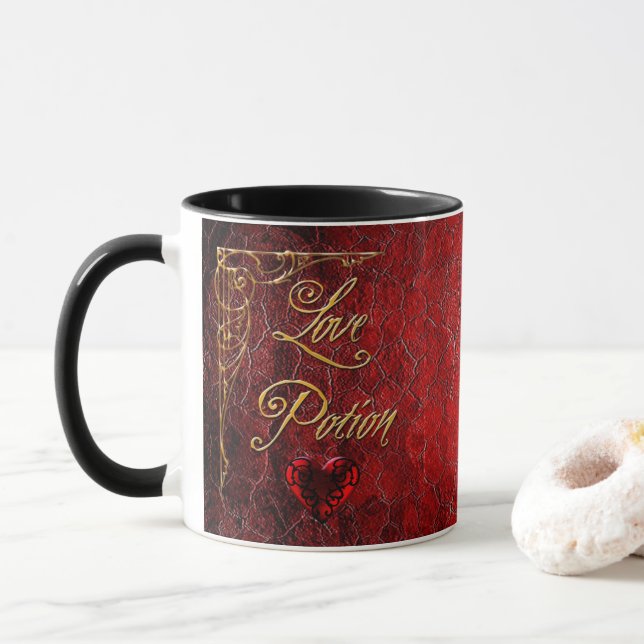 Whimsical Goth Liebe Pop Tasse (Mit Donut)