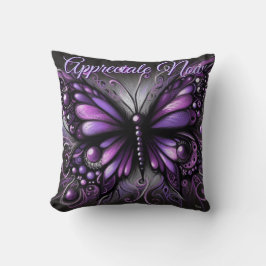 Whimsical Gothic Butterfly Purple Personalized Kissen