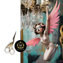 Whimsical Gothic Gargoyle Starlet Fairy Decoupage