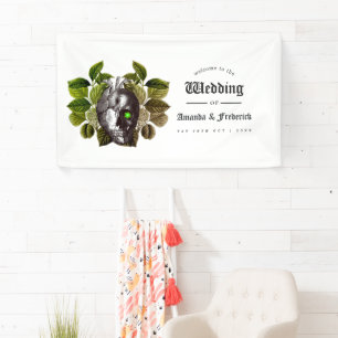 Whimsical Gothic Hochzeitsbegrüßung Banner