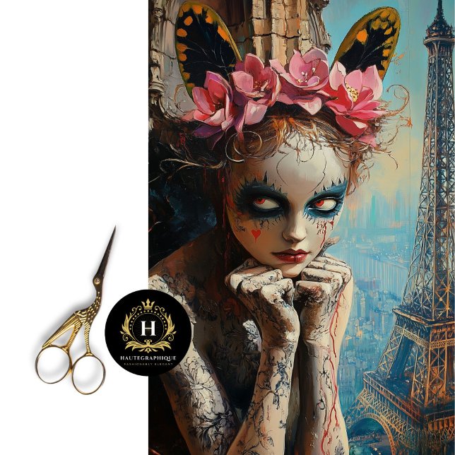 Whimsical Gothic Paris Gargoyle Decoupage Seidenpapier (Von Creator hochgeladen)