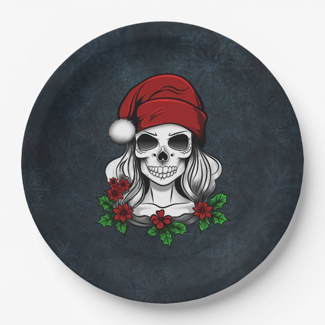 Whimsical Gothic Weihnachten Weihnachten Pappteller (Vorderseite)