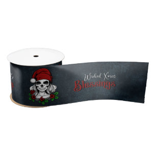 Whimsical Gothic Weihnachten Weihnachten Satinband