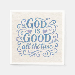 Whimsical Gott ist gut Typografie Serviette