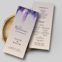 Whimsical Gradient Lila Floral Wedding