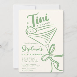 Whimsical Green A Tini Bit älter 30. Geburtstag Einladung
