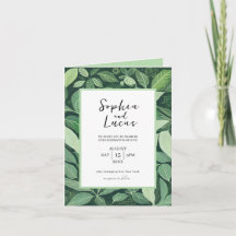 Whimsical Green Blätter Hochzeitsempfehlung