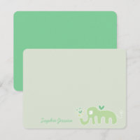 Whimsical Green Elephant Liebe Boy Girl Baby Dusch