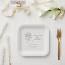 Whimsical Green Frisch auf dem Markt Brautparty