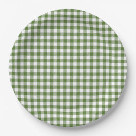 Whimsical Green Gingham Pappteller