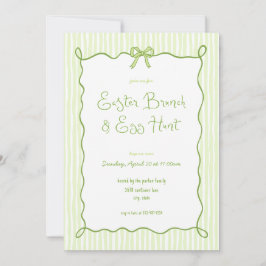 Whimsical Green Oaster Brunch Egg Jagen Einladung