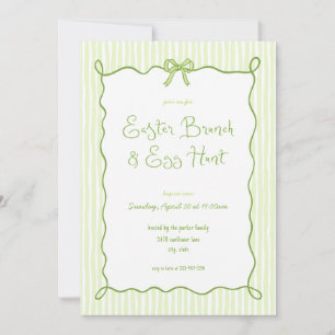 Whimsical Green Oaster Brunch Egg Jagen Einladung