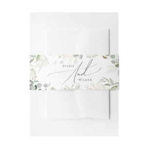 Whimsical Greenery und Gold Einladungsbanderole