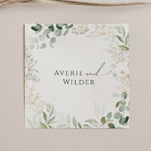 Whimsical Greenery und Gold Hochzeit von Napkins Serviette