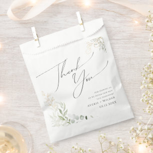 Whimsical Greenery und Gold   Vielen Dank Geschenktütchen