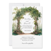 Whimsical Greenery Wedding Einladung