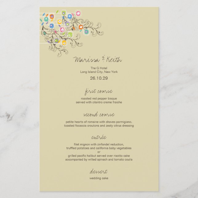 Whimsical Groovy Flower Garden Chic Wedding Party (Vorderseite)