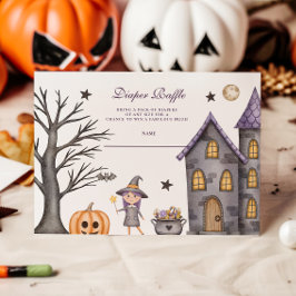Whimsical Halloween Diapper Raffle Begleitkarte