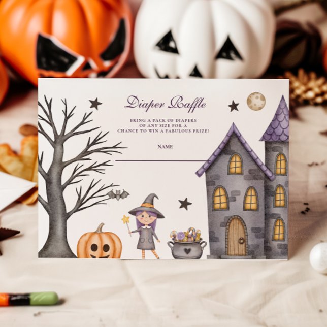 Whimsical Halloween Diapper Raffle Begleitkarte (Von Creator hochgeladen)