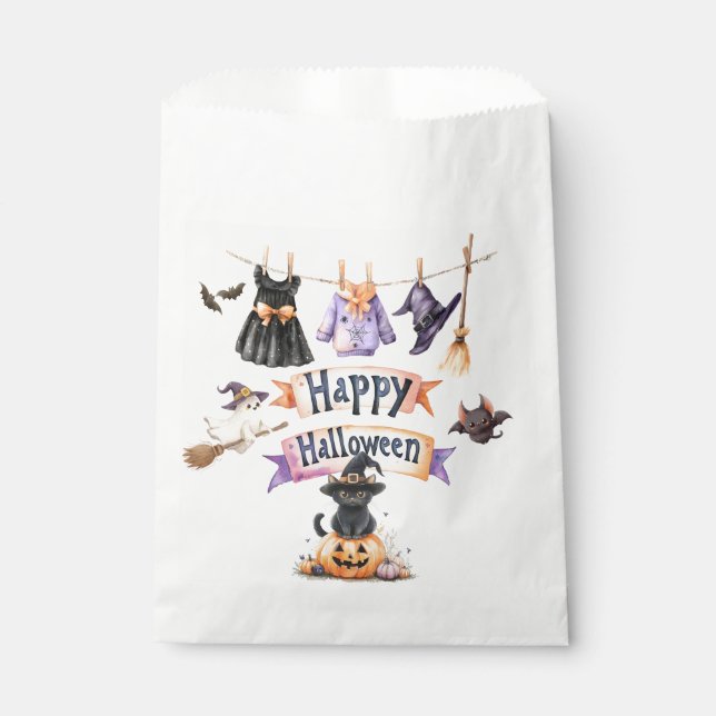 Whimsical Halloween Gefälligetasche mit Niedlicher Geschenktütchen (Vorderseite)