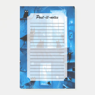 Whimsical Halloween Gothic Gruselige Schwarze Katz Post-it Klebezettel