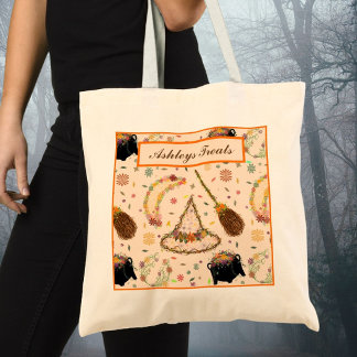 Whimsical Halloween Hexen Botanical Boho Tragetasche