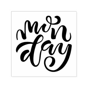 Whimsical Hand Brief Montag Skript Permastempel
