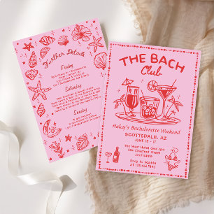 Whimsical Hand Dragon Cocktail Bachelorette Wochen Einladung