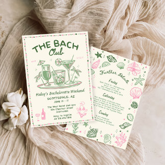 Whimsical Hand Dragon Green Cocktail Bachelorette Einladung