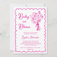 Whimsical Hand Drawing Blume Bouquet Baby in Bloom