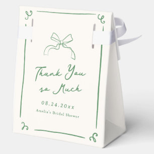 Whimsical Hand Drawing Green Brautparty Geschenkschachtel