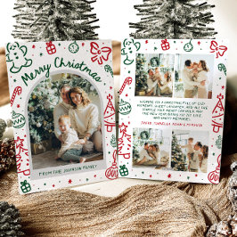 Whimsical Hand Drawn Arch Foto Frohe Weihnachten