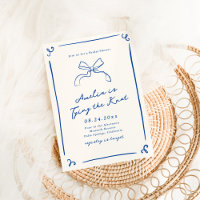 Whimsical Hand Drawn Blue The Bying The Knot