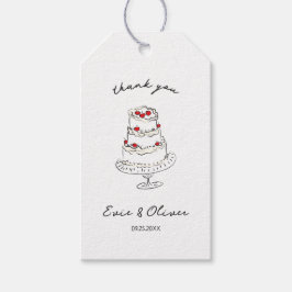 Whimsical Hand Drawn Cherry Cake Hochzeit Vielen D Geschenkanhänger