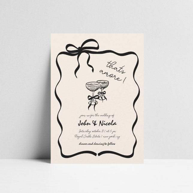 Whimsical Hand Drawn Cocktails, die noch Hochzeit  Einladung (Von Creator hochgeladen)