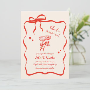 Whimsical Hand Drawn Cocktails, die noch Hochzeit Einladung