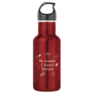Whimsical Hand Drawn Der Sommer, in dem ich Dreize Edelstahlflasche