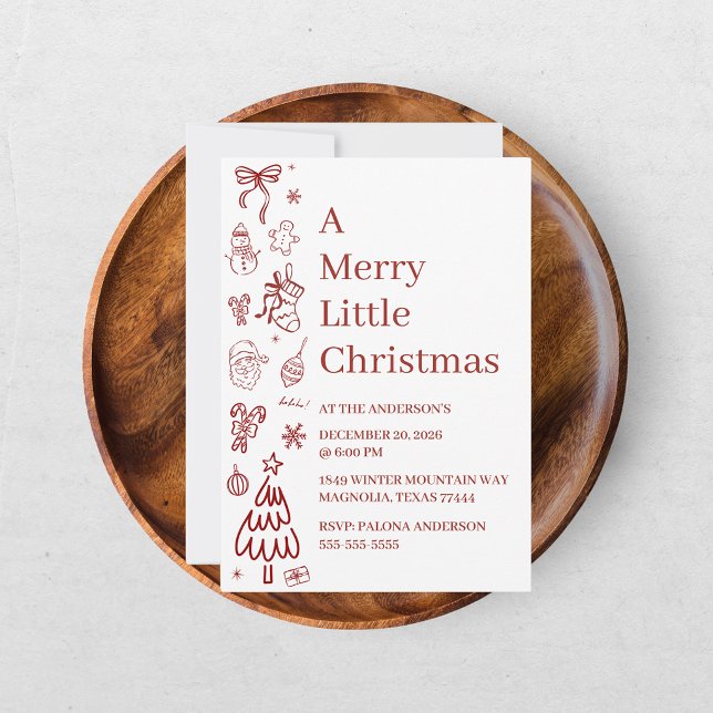 Whimsical Hand Drawn Doodle Red (Von Creator hochgeladen)