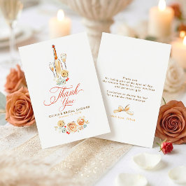 Whimsical Hand Drawn Earthy Small Thank You Dankeskarte