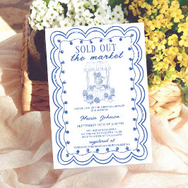 Whimsical Hand Drawn Flower Market Bridal Shower I Einladung