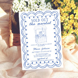 Whimsical Hand Drawn Flower Market Bridal Shower I Einladung