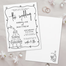 Whimsical Hand Drawn Quirky Wedding