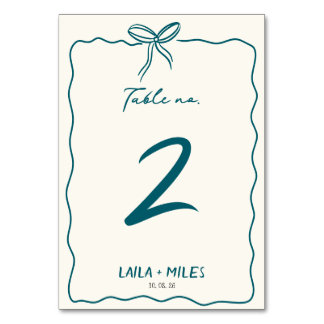 Whimsical Hand drawn wedding Event Tischnummer