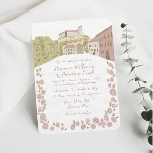Whimsical Hand Drawn Wedding in Ljubljana Einladung